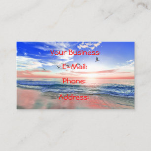 Peaceful Tropical Beach Retreat Business Card