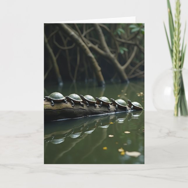 Peaceful Turtle Log Card (Front)