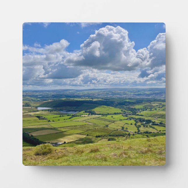 Peaceful view from Pendle Hill… Plaque (Front)