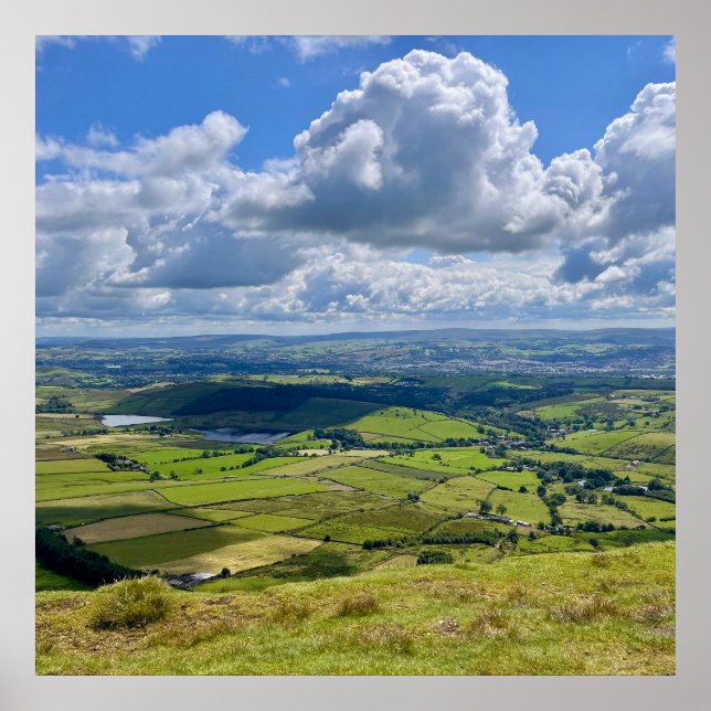 Peaceful view from Pendle Hill… Poster (Front)