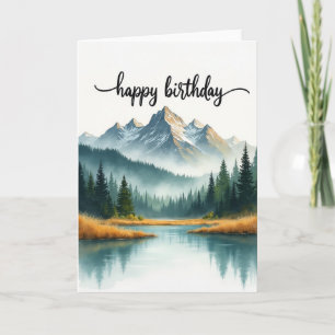 Peaceful Watercolor Landscape Card