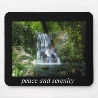 peaceful waterfall mousepad