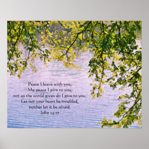 Peaceful Waters Scripture Poster