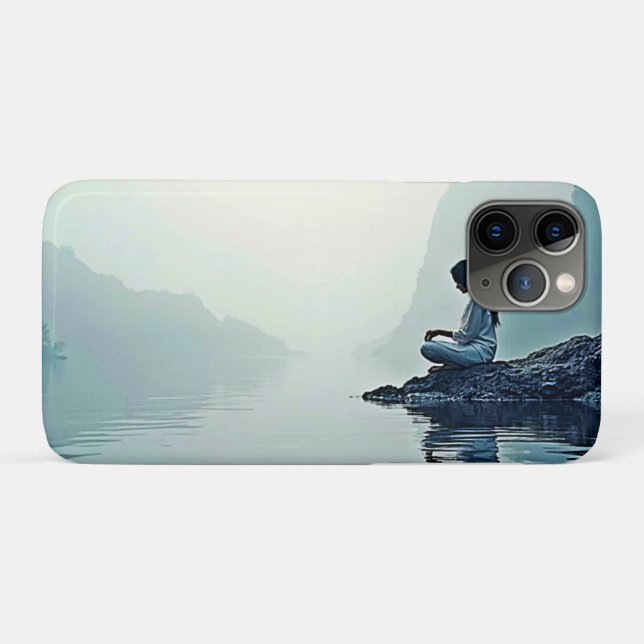 Peaceful Waterside Meditation Design Case-Mate iPhone Case (Back (Horizontal))