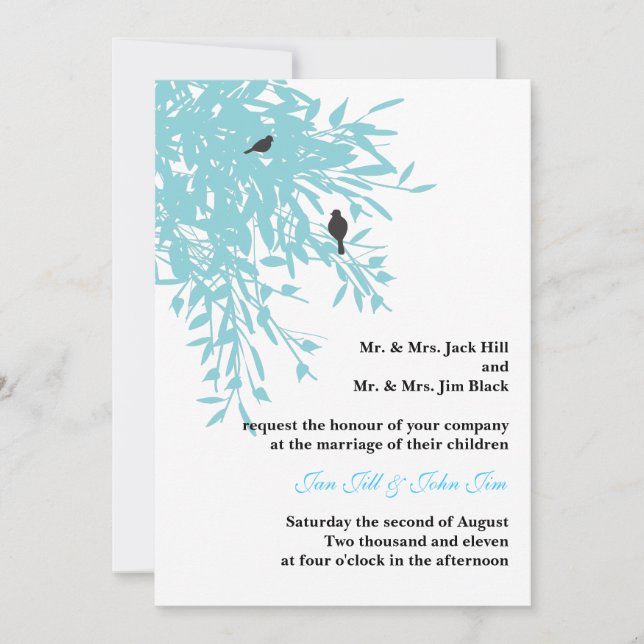 Peaceful Wedding Invite (Front)