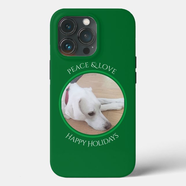 Peaceful White Dog Red Collar Christmas Case-Mate  iPhone Case (Back)
