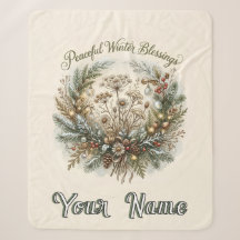 Peaceful Winter Blessings Dried Floral Wreath