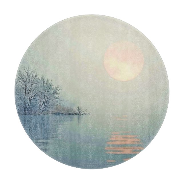 Peaceful Winter Morning Art Cutting Board (Front)