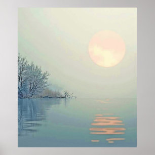 Peaceful Winter Morning Art Poster