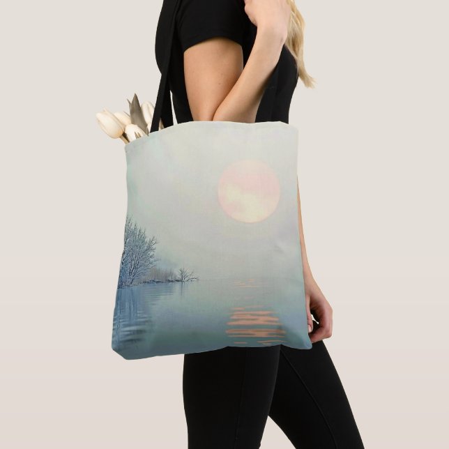 Peaceful Winter Morning Art Tote Bag (Close Up)