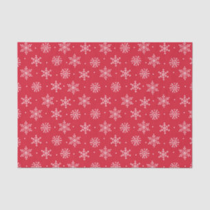 Peaceful Winter Snowflakes   Red Holiday Tissue Paper