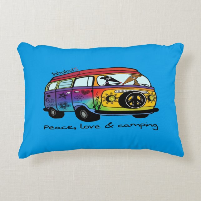 Peaceloveandcamping Decorative Cushion (Front)
