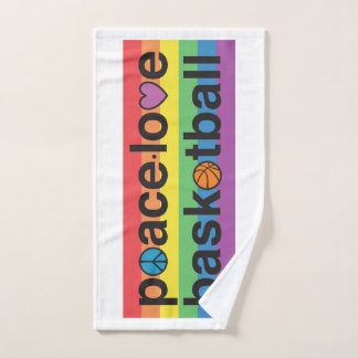 PeaceLoveBasketball PRIDE hand towel