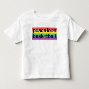 PeaceLoveBasketball PRIDE Toddler Jersey T-Shirt 