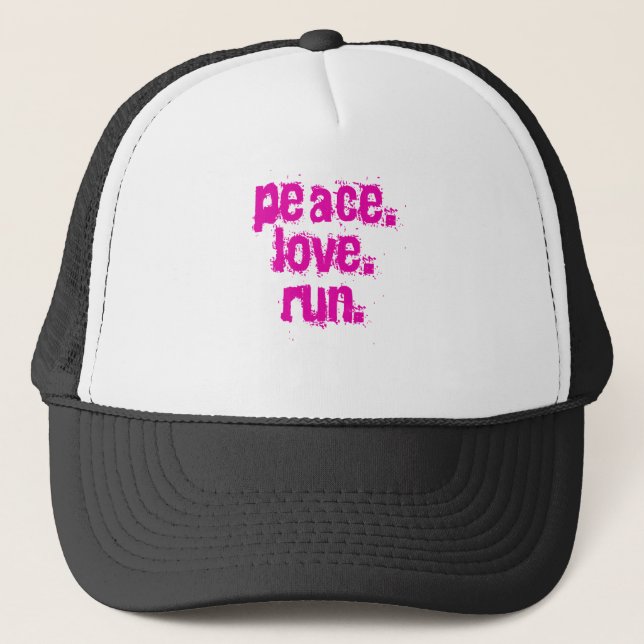 peaceloverun trucker hat (Front)