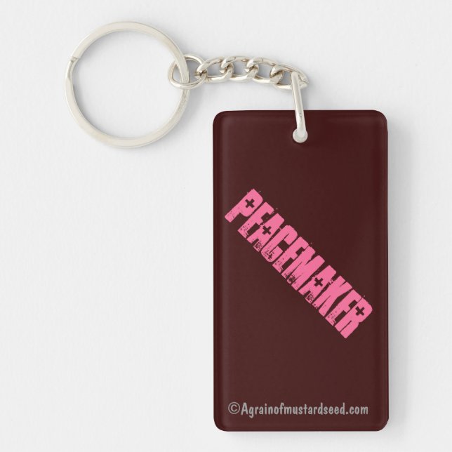 PEACEMAKER Bible Quote Key Ring (Front)