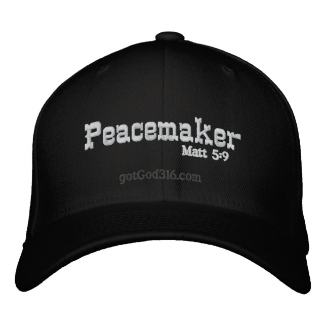 peacemaker gotGod316.com Matthew 5:9 Embroidered Hat (Front)