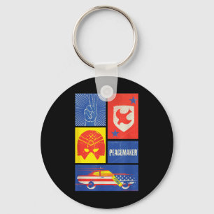 Peacemaker Sign, Shield, Helmet And Car Key Ring