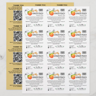 Peach 3x4 Small Square Sample Inserts 