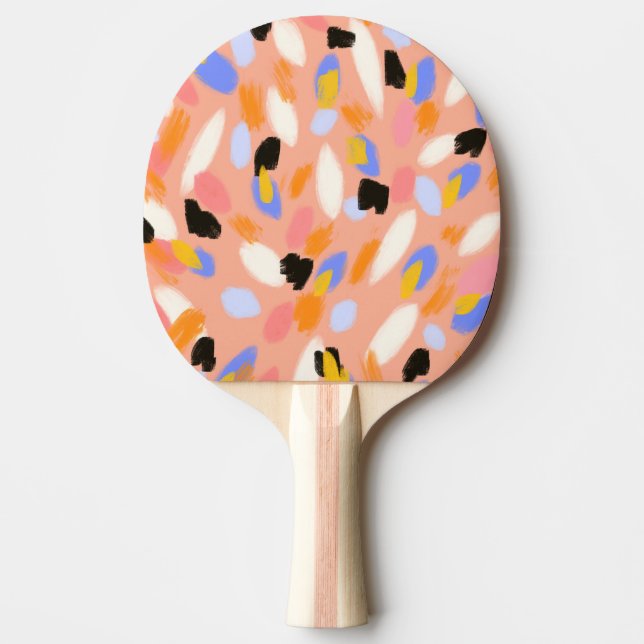 peach abstract ping pong paddle (Front)