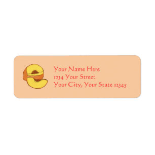 Peach Address Label Return Address Label