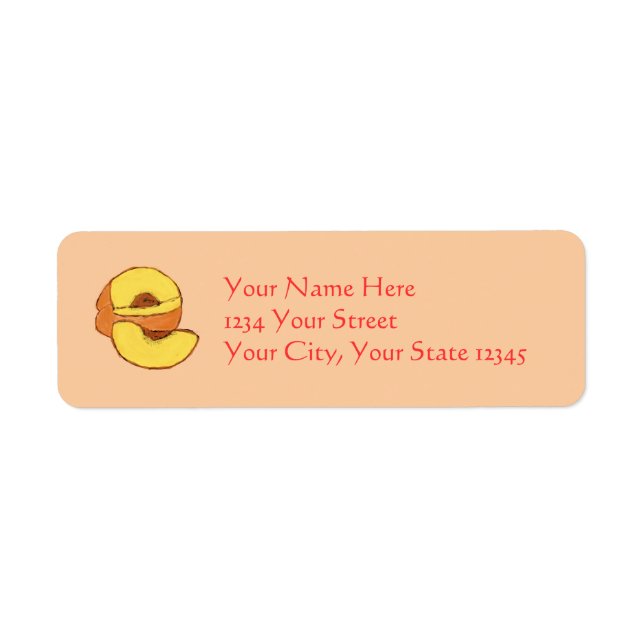 Peach Address Label Return Address Label (Front)