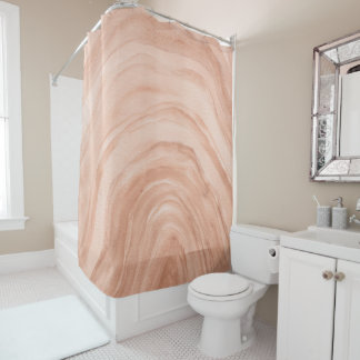 Peach Agate II Watercolor Pattern  Shower Curtain