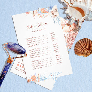 Peach and blue tropical price list flyer