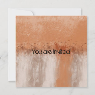 Peach and Cream Abstract Baby Shower Invitation