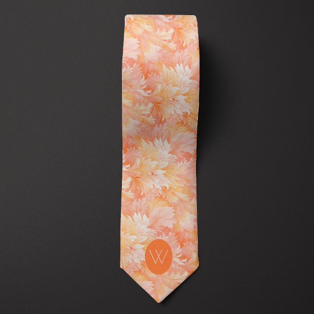 Peach and Cream Botanical Tie (Creator Uploaded)