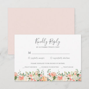 Peach and Cream RSVP Reply Card
