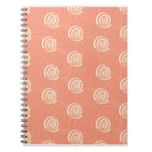 Peach and Cream Swirls Notebook