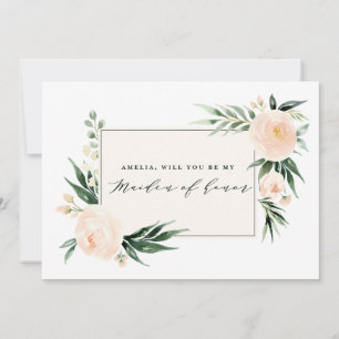 Peach and cream watercolor maiden of honour