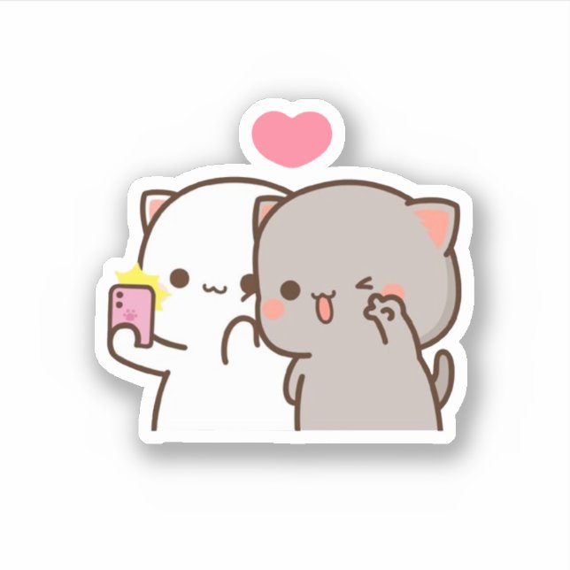 Peach And Goma Mochi Bear Couple Selfie (Front)