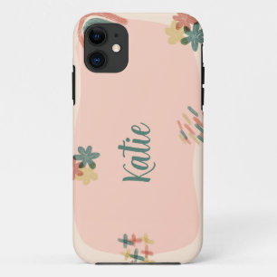 Peach and Green Aesthetic  iPhone 11 Case