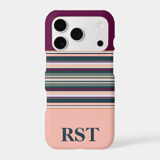 Peach and Green Stripes
