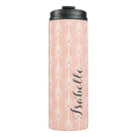 Peach and Grey Arrows Monogram