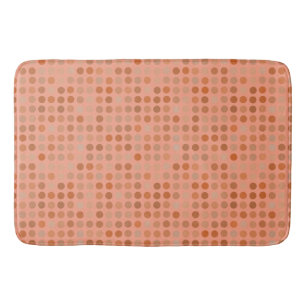 peach and orange dots bath mat