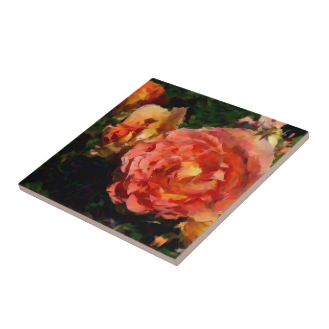 Peach And Orange Products Ceramic Tile (Side)