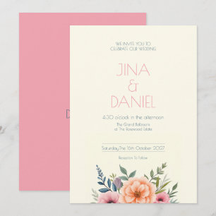 Peach and Petal Dream Invitation