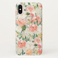 Peach and Pink Feminine Watercolor Floral