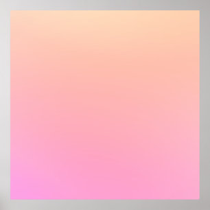 Peach and pink gradient poster