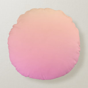 Peach and pink gradient round cushion