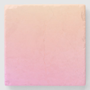 Peach and pink gradient stone coaster