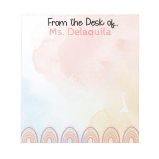 Peach and pink tones Personalised Notepad