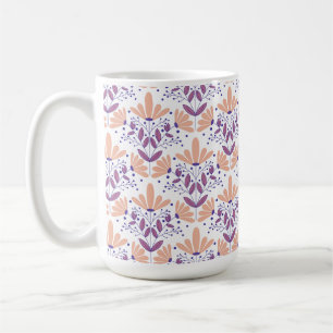 Peach and purple daisy dreams floral mug