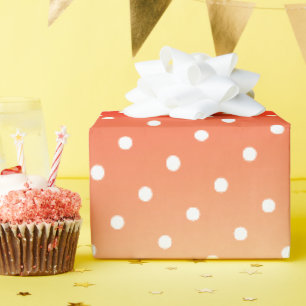 Peach And Red Wrapping Paper