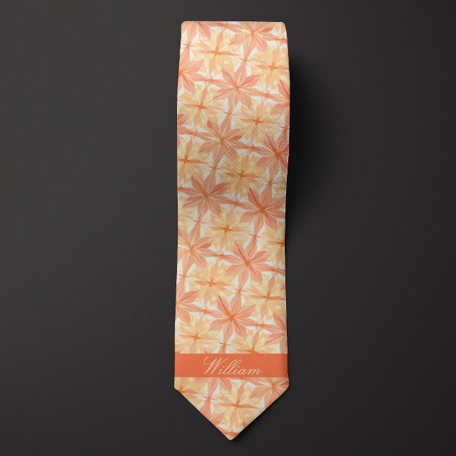 Peach and Sand Abstract Floral Tie (Creator Uploaded)