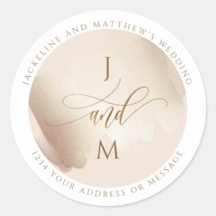 Peach and Terracotta Wedding Envelope Seal / Favou