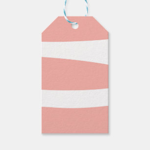 Peach and White Abstract Gift Tags